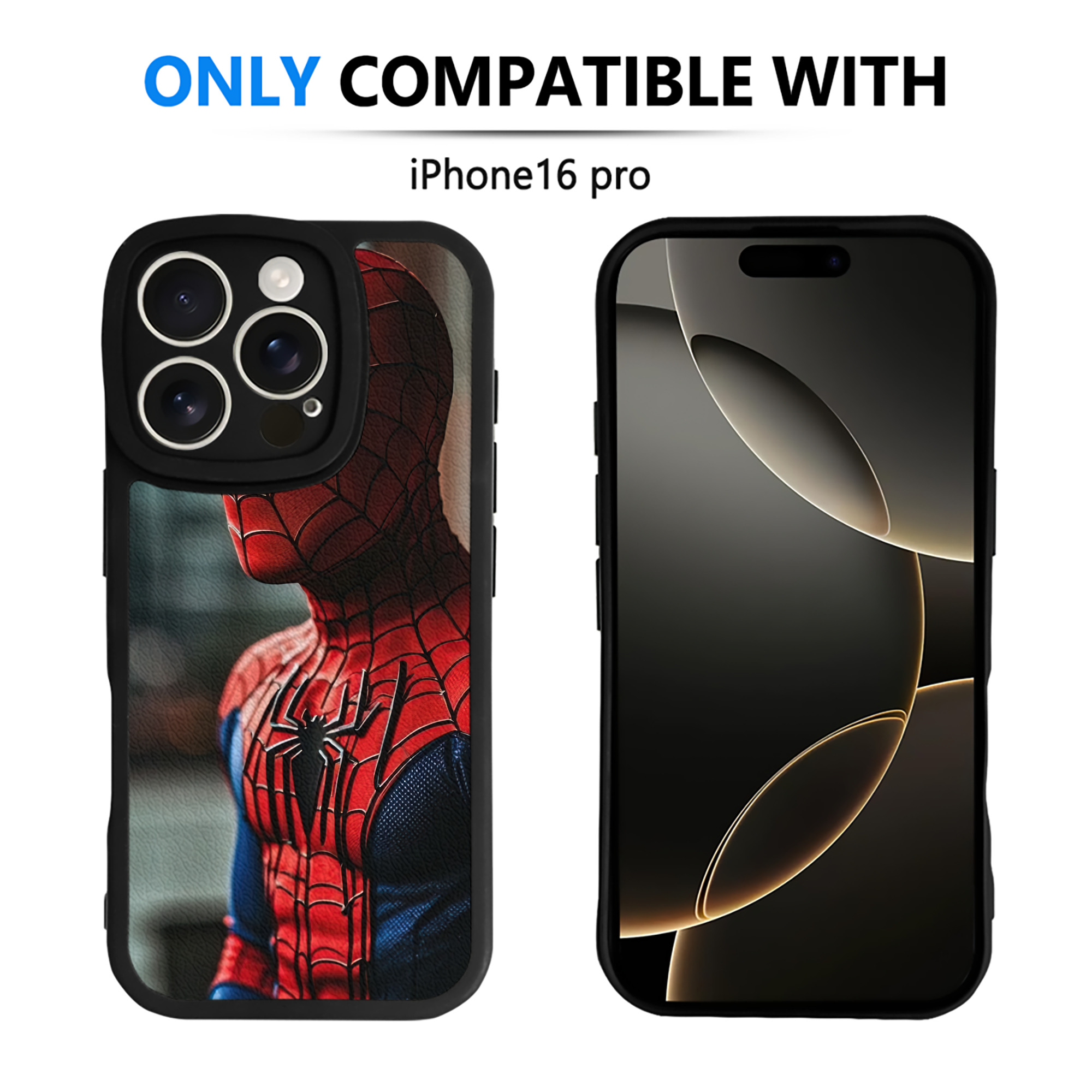 （画像用） Spider Man スパイダーマン 【iPhone 16シリーズ対応】シリコンスマホケース（レザー調） 材質：シリコン